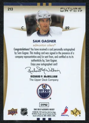 2007-08 SP Authentic #213 Sam Gagner back